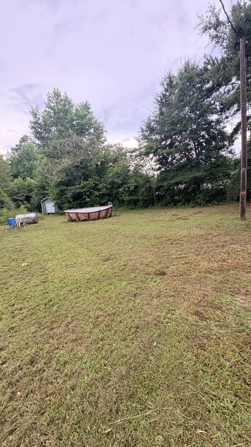 After lawn mowing: a fresh cut around the pool by Fixed by Hicks