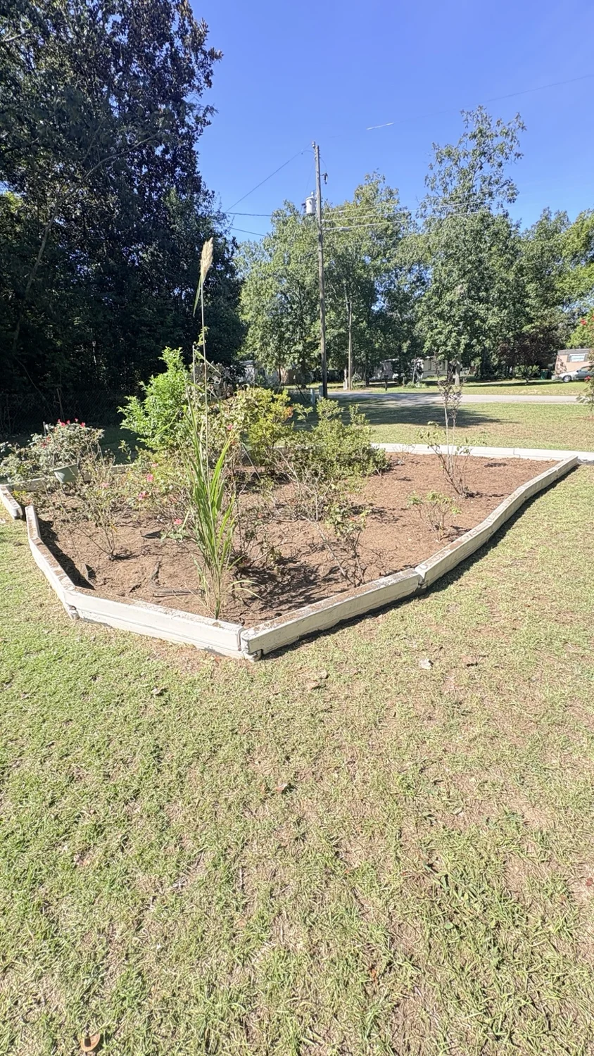After landscape bed · opposite view: finished work by Fixed by Hicks